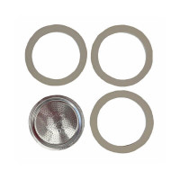 Dichtungsringe und Filtersieb für 3-4 Tassen Aluminium Espressokocher